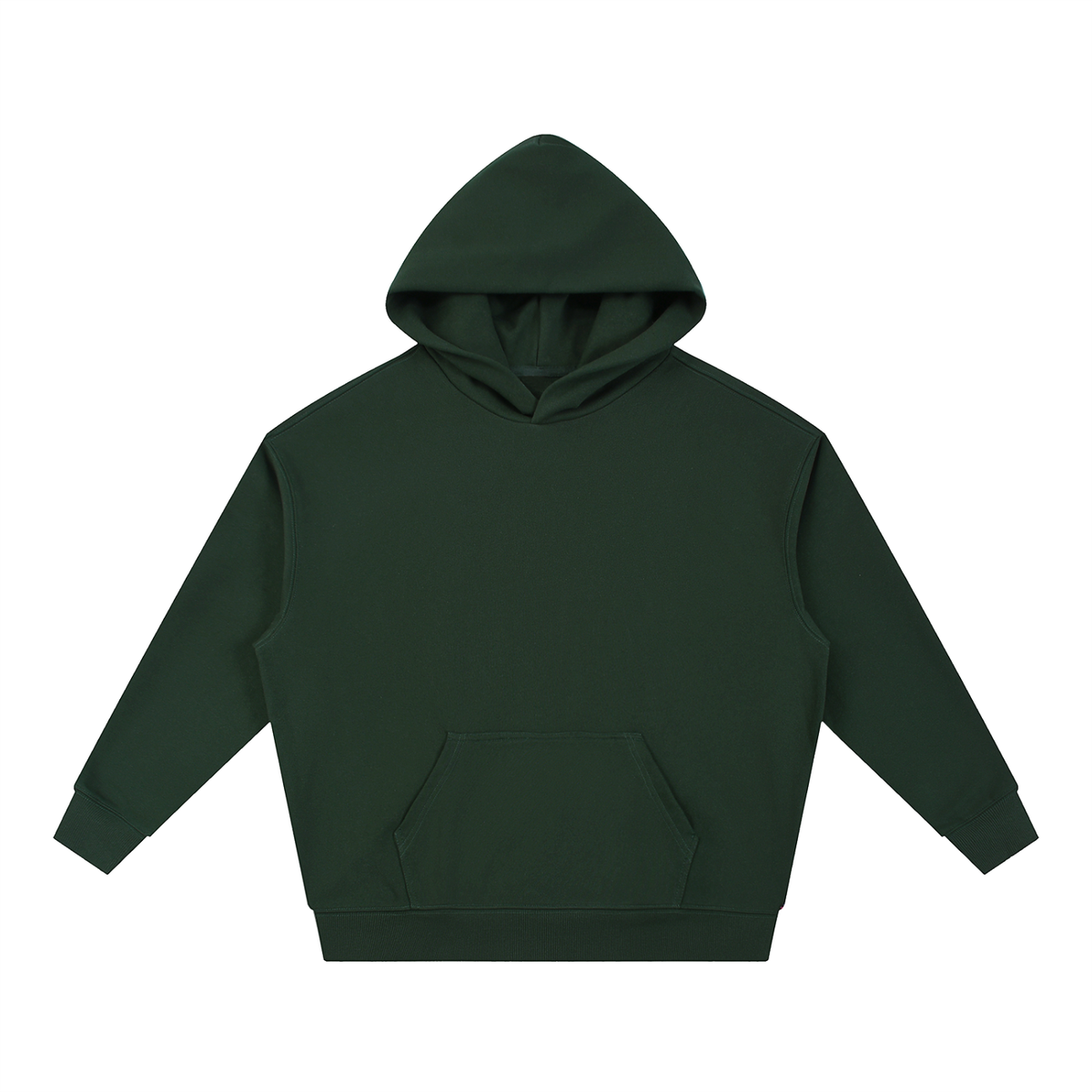 Unisex Essential Boxy Drop-Shoulder Hoodie in blackish green