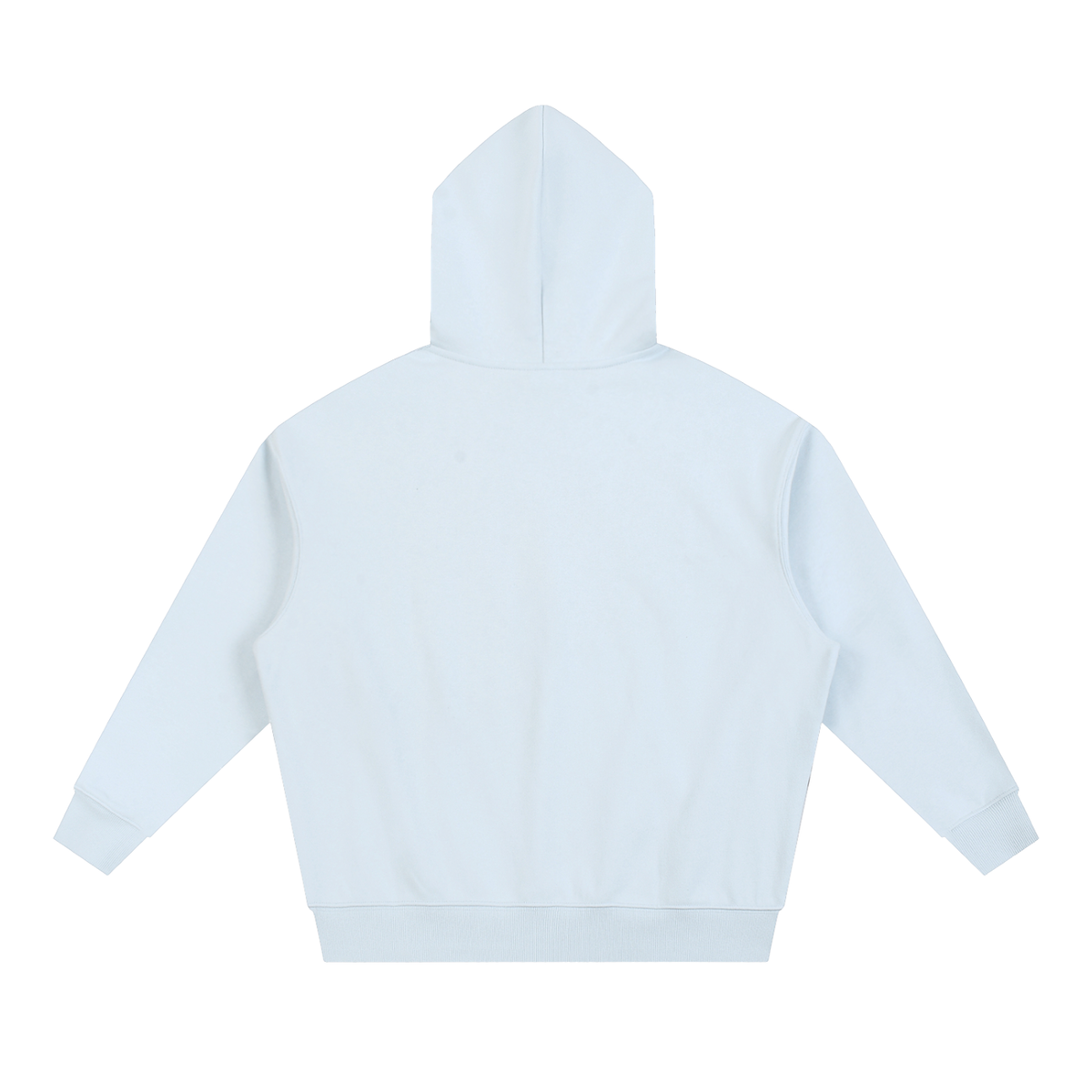 Unisex Essential Boxy Drop-Shoulder Hoodie in blue, alternate angle