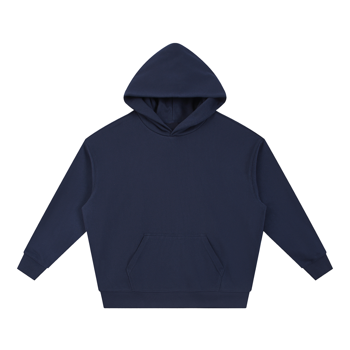 Unisex Essential Boxy Drop-Shoulder Hoodie in navy blue