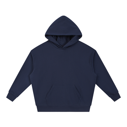Unisex Essential Boxy Drop-Shoulder Hoodie in navy blue