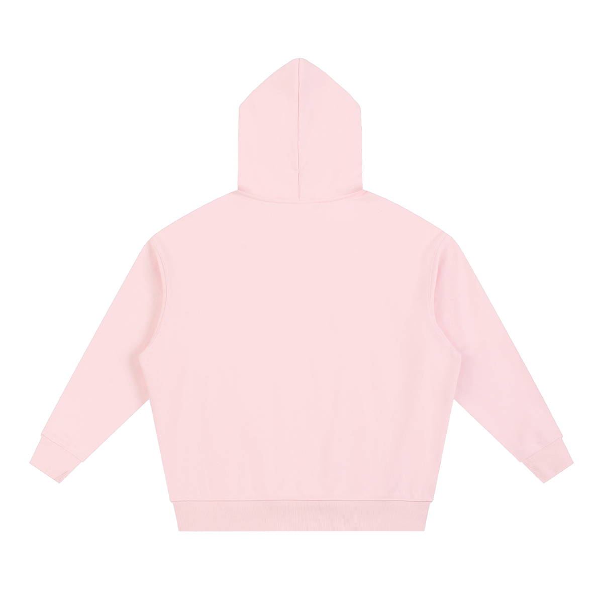 Unisex Essential Boxy Drop-Shoulder Hoodie in pink, alternate angle