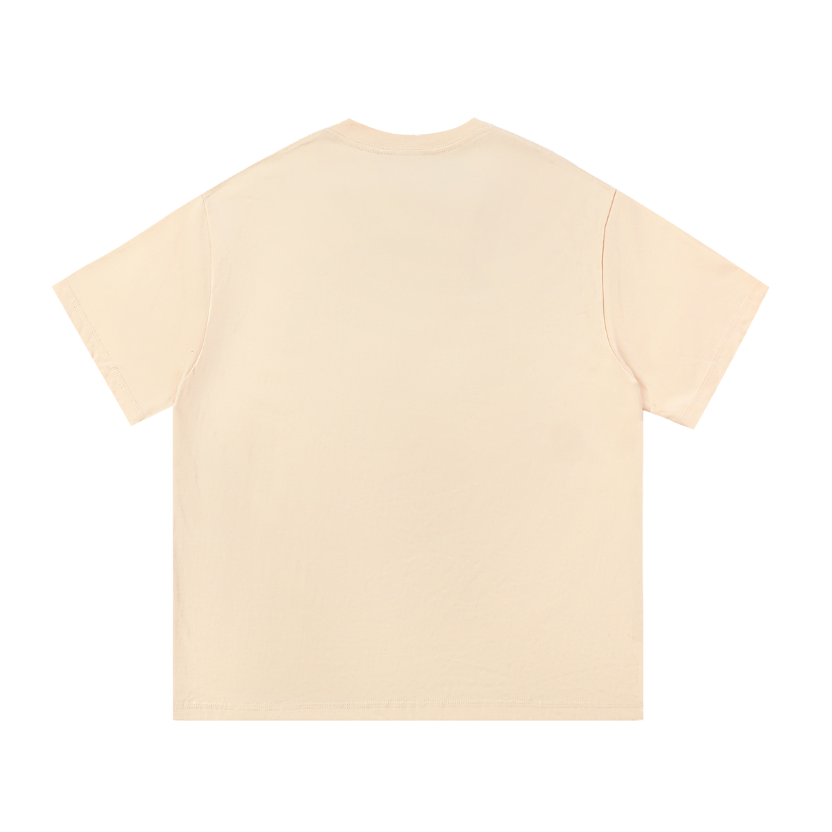 Unisex Essential Cotton T-Shirt in apricot, alternate angle