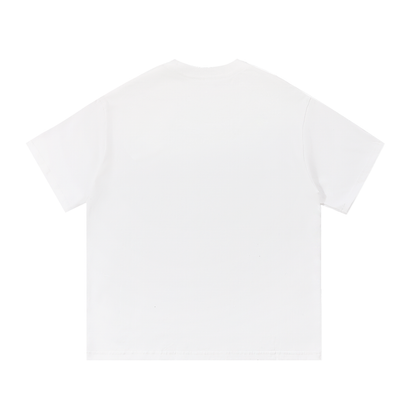 Unisex Essential Cotton T-Shirt in white, alternate angle