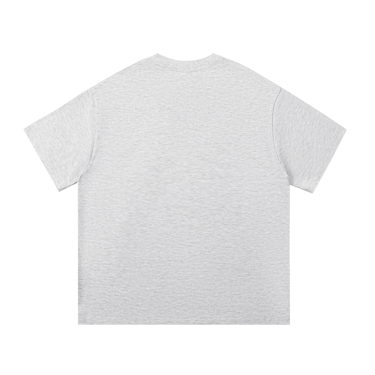 Unisex Essential Cotton T-Shirt in white gray, alternate angle