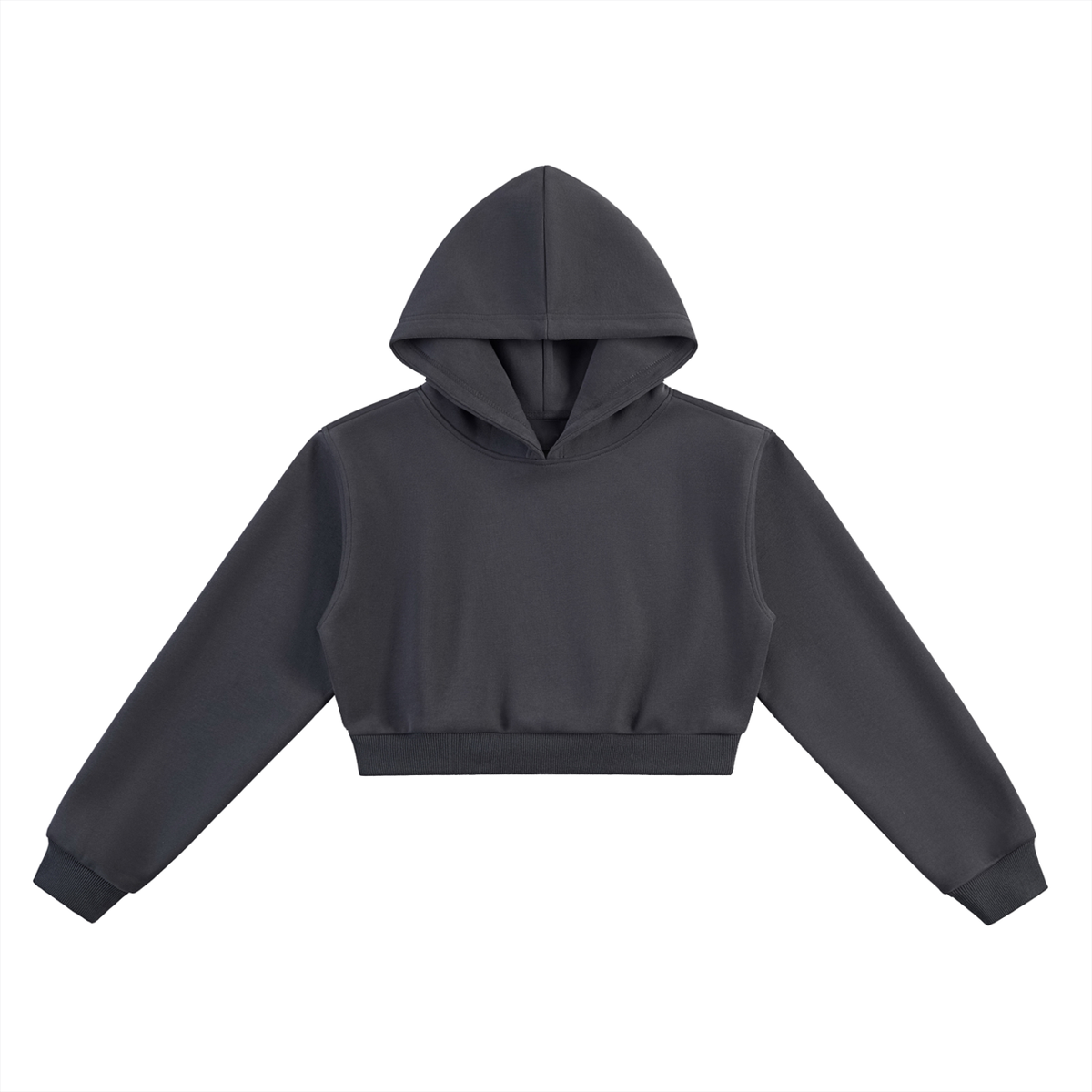 Unisex Essential Cropped Hoodie in charcoal gray