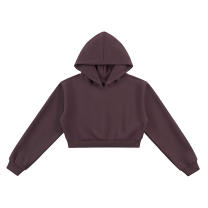 Unisex Essential Cropped Hoodie in dark reddish purple