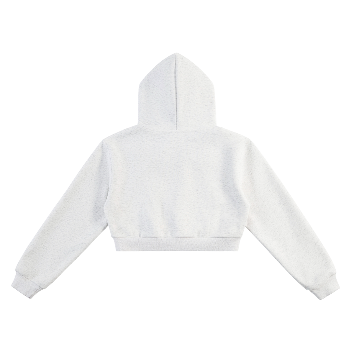 Unisex Essential Cropped Hoodie in flower gray, alternate angle