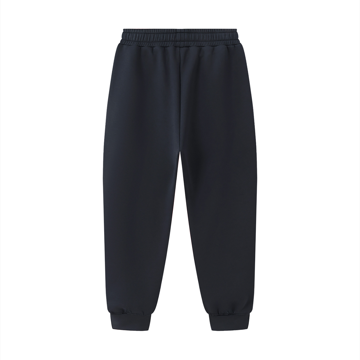 Unisex Essential Drawstring Jogged Sweatpants in navy blue, alternate angle