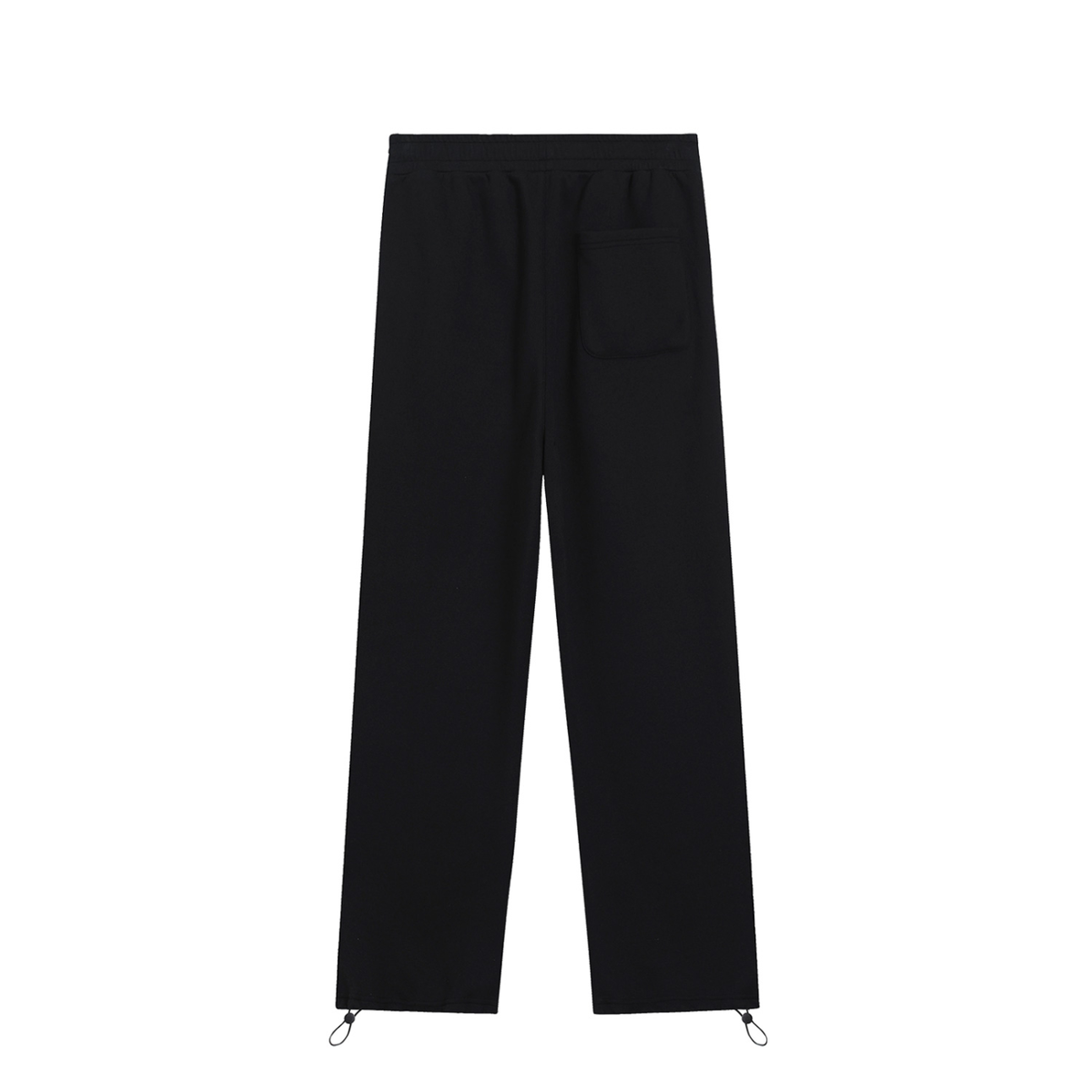 Unisex Essential Drawstring Straight-Leg Sweatpants in black, alternate angle
