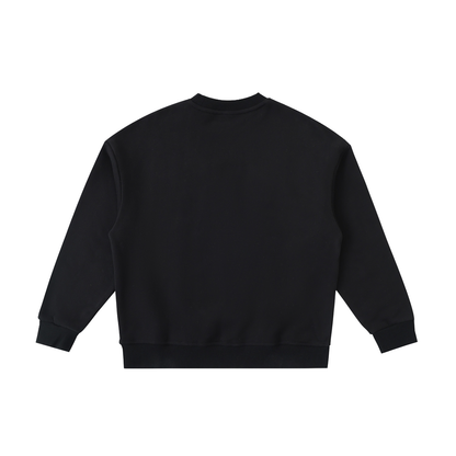 Unisex Essential Fleece Kids' Crewneck Sweatshirt in black, alternate angle