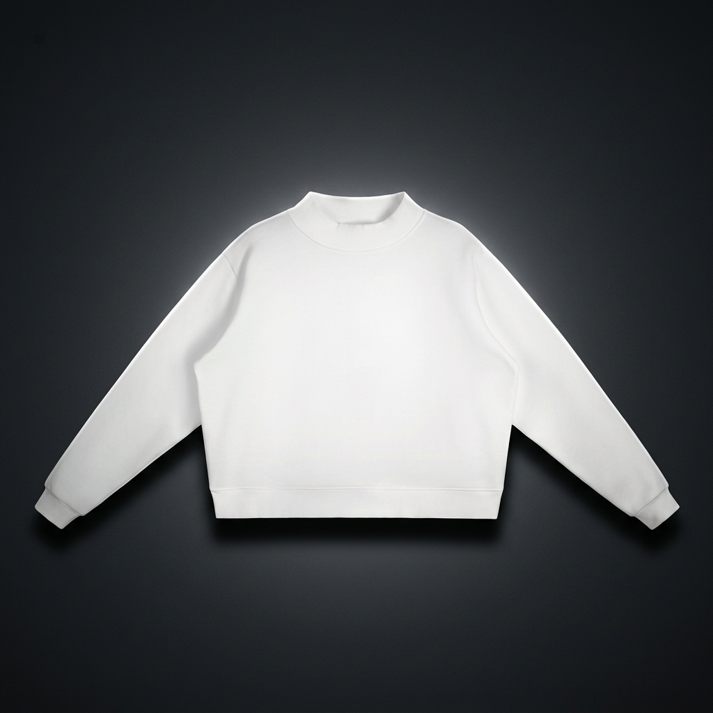 Unisex Essential Fleece Mock-Neck Crew Sweatshirt, view 1