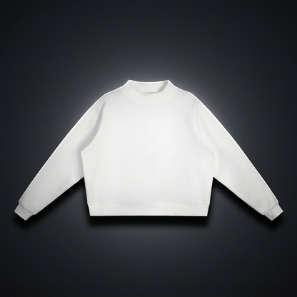 Unisex Essential Fleece Mock-Neck Crew Sweatshirt, view 1