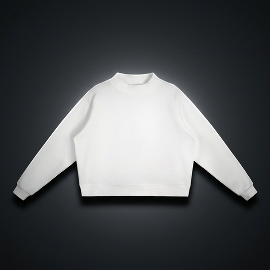 Unisex Essential Fleece Mock-Neck Crew Sweatshirt, view 1