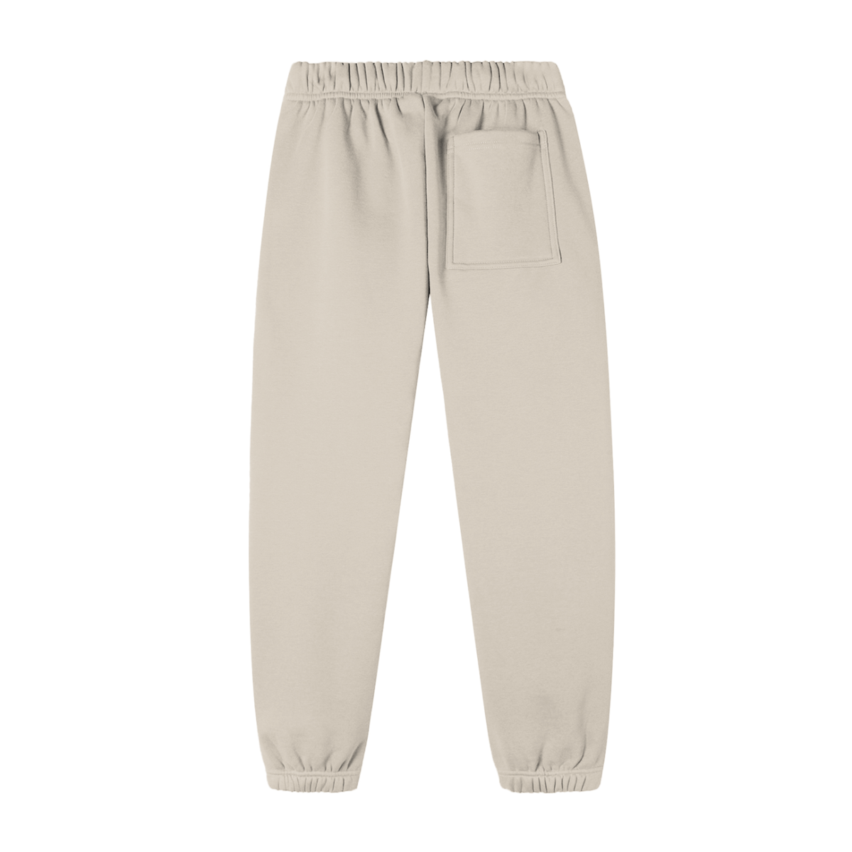 Unisex Essential Fleece Sweatpants in oat gray, alternate angle