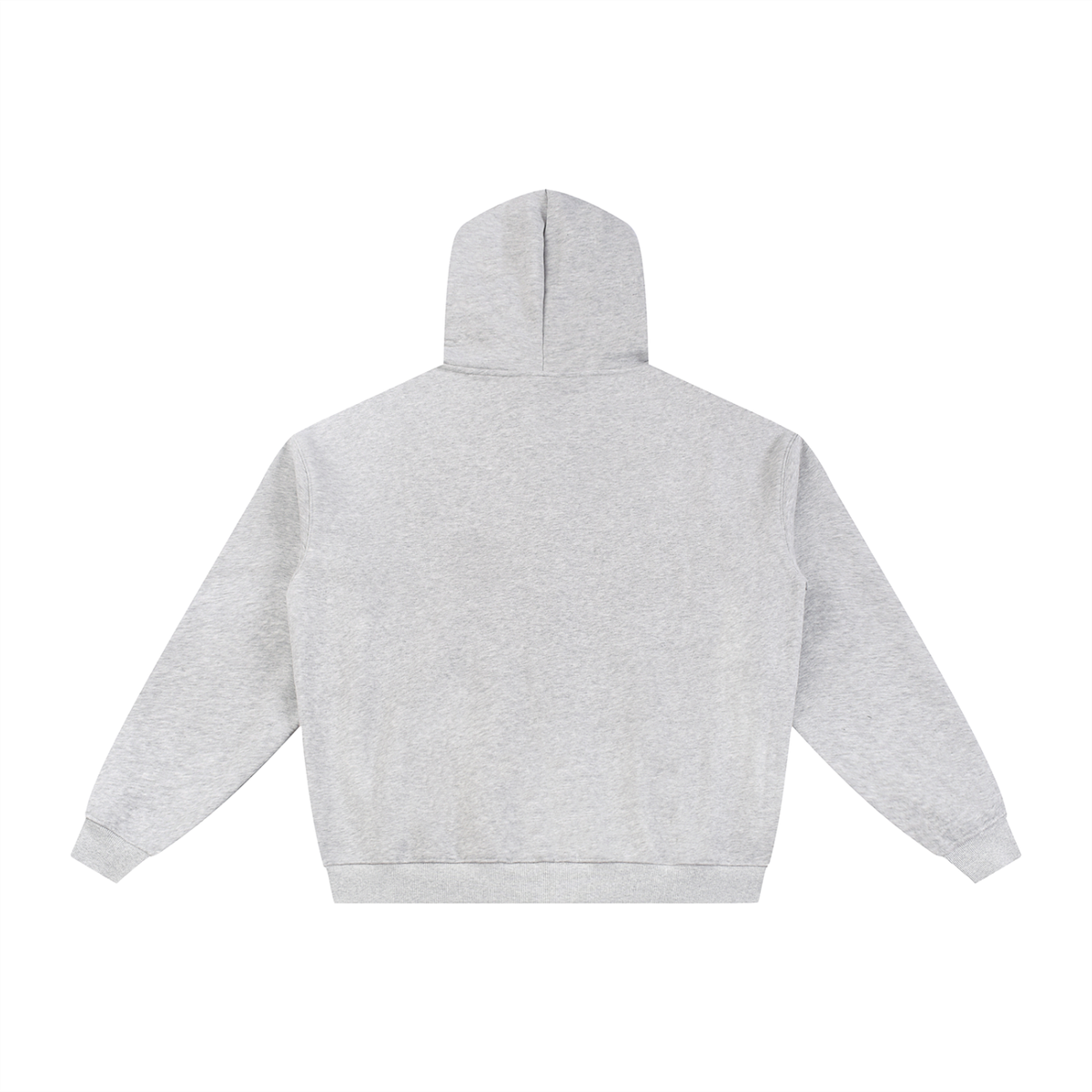 Unisex Essential Fleece Zip-Through Hoodie in flower gray, alternate angle