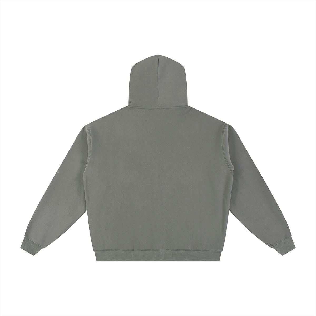 Unisex Essential Fleece Zip-Through Hoodie in medium gray, alternate angle