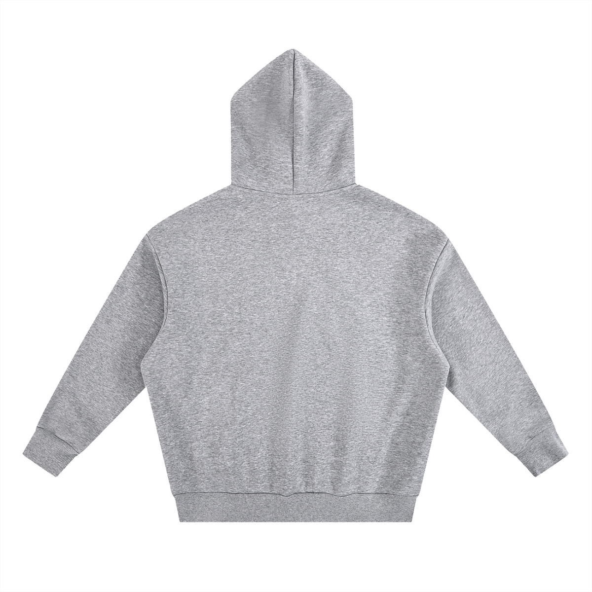 Unisex Essential Heavyweight Boxy Fleece Hoodie in flower gray, alternate angle