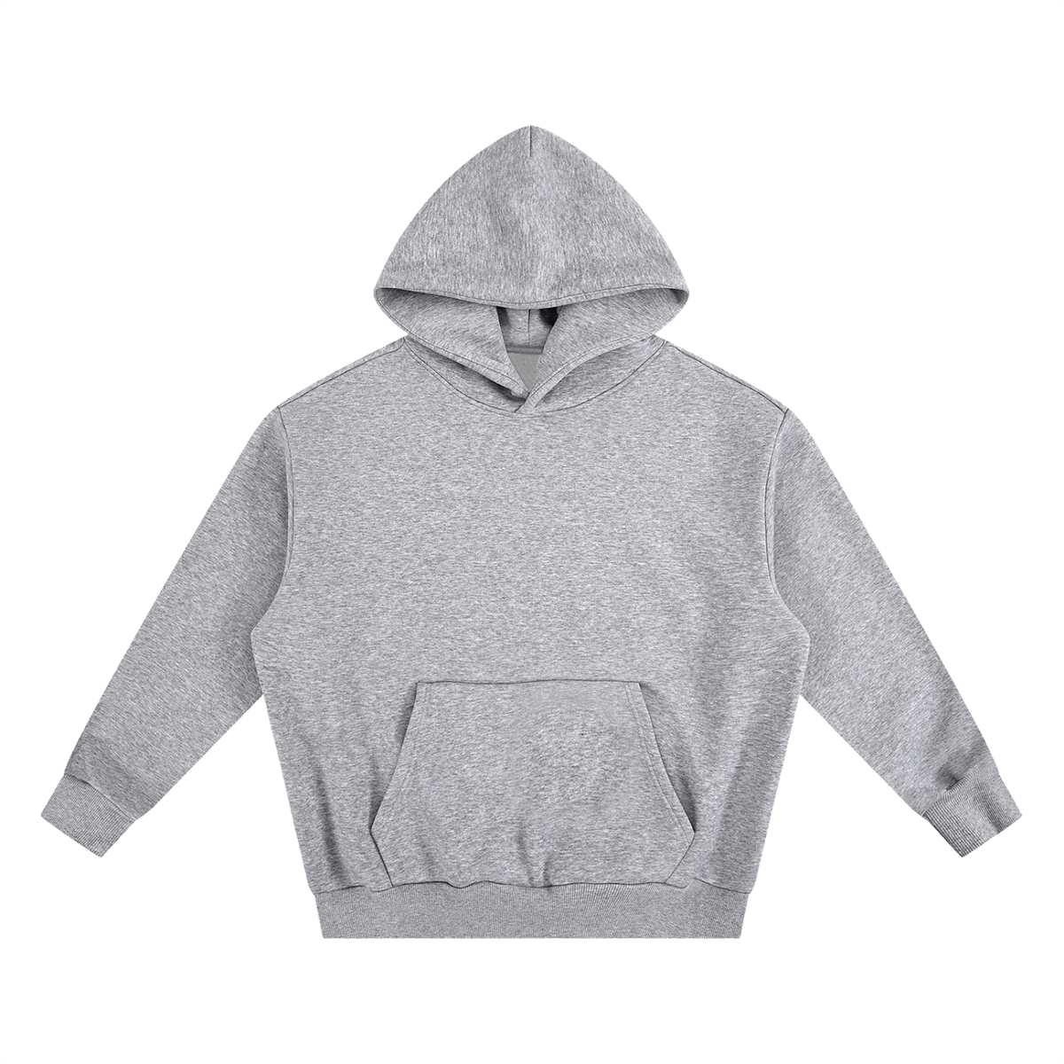 Unisex Essential Heavyweight Boxy Fleece Hoodie in flower gray
