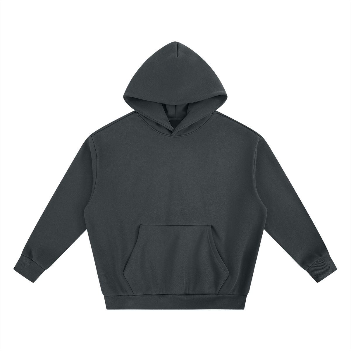 Unisex Essential Heavyweight Boxy Fleece Hoodie in gray blue