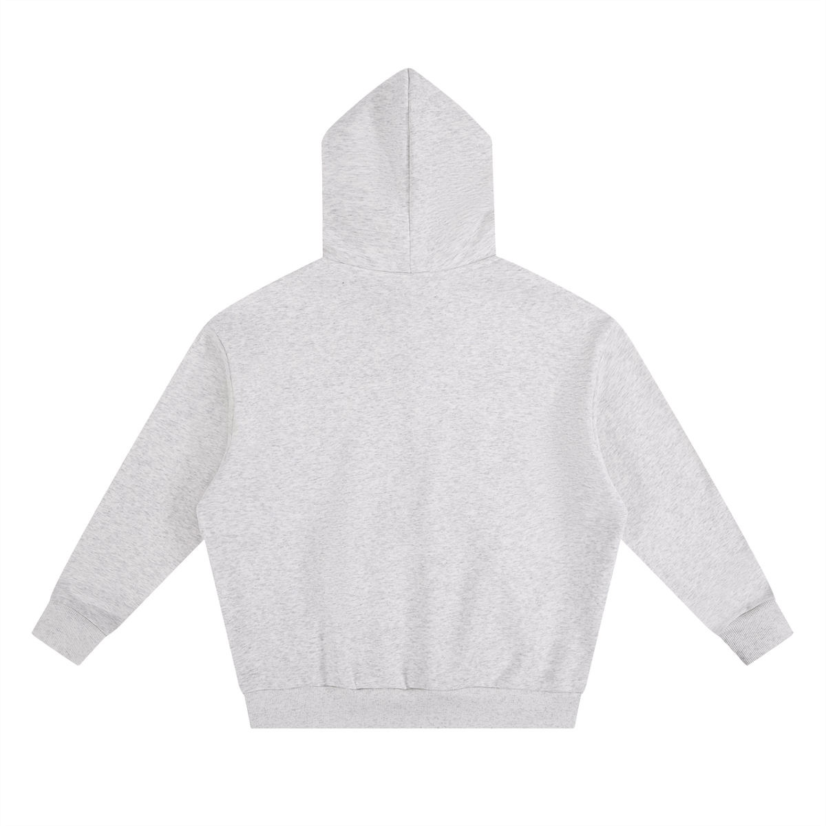 Unisex Essential Heavyweight Boxy Fleece Hoodie in oat gray, alternate angle