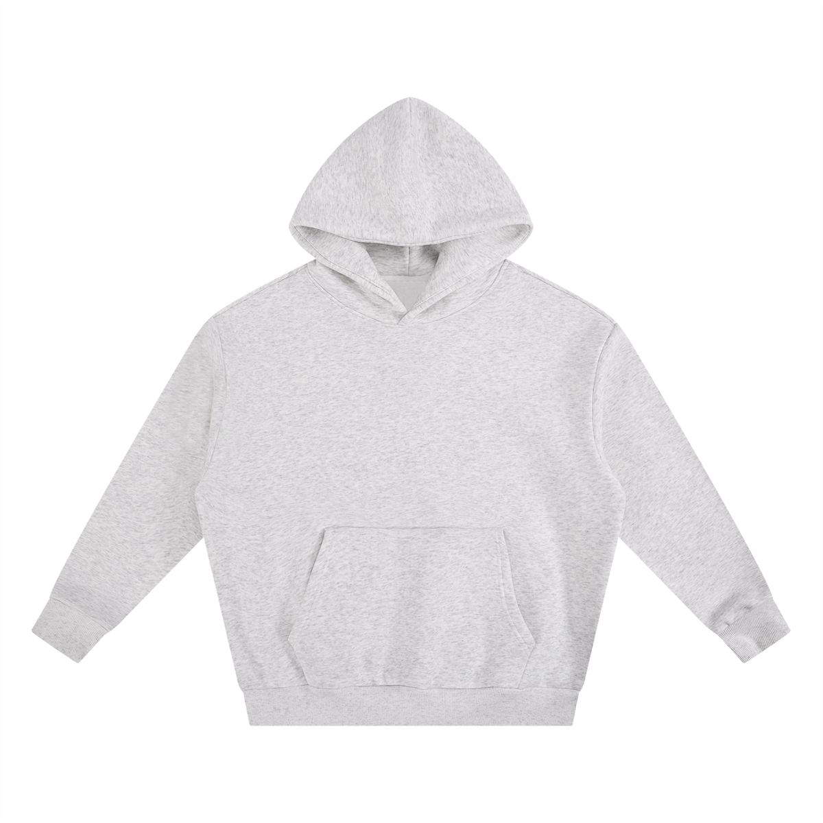 Unisex Essential Heavyweight Boxy Fleece Hoodie in oat gray