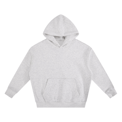 Unisex Essential Heavyweight Boxy Fleece Hoodie in oat gray