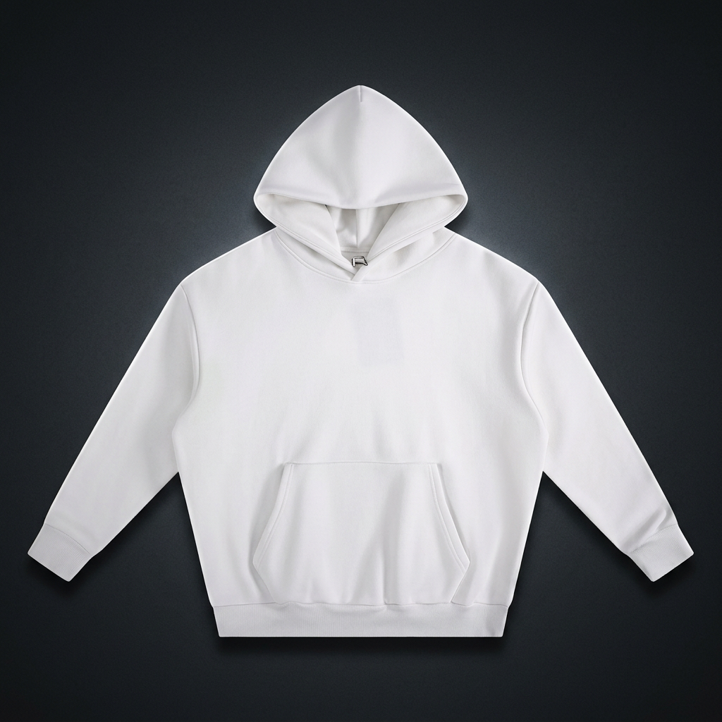 Unisex Essential Heavyweight Boxy Fleece Hoodie – Loose Fit Thick Cotton Blend