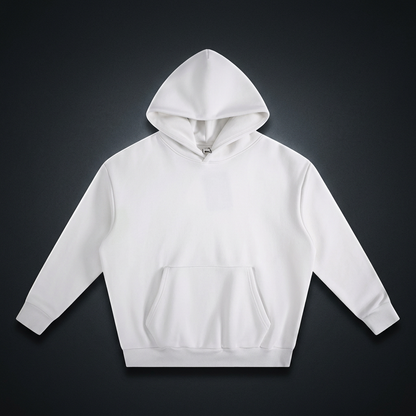 Unisex Essential Heavyweight Boxy Fleece Hoodie – Loose Fit Thick Cotton Blend
