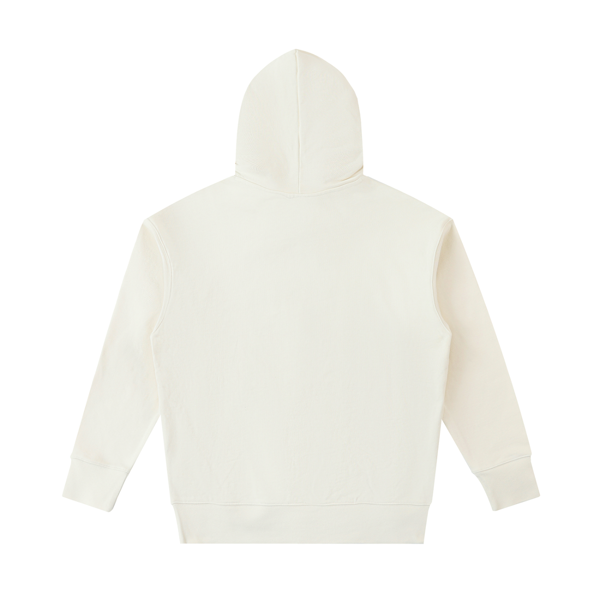 Unisex Essential Heavyweight Cotton Hoodie in apricot, alternate angle