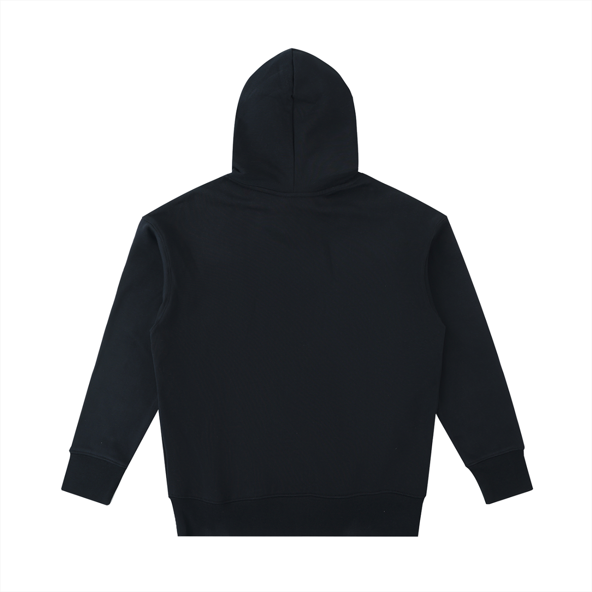 Unisex Essential Heavyweight Cotton Hoodie in black, alternate angle