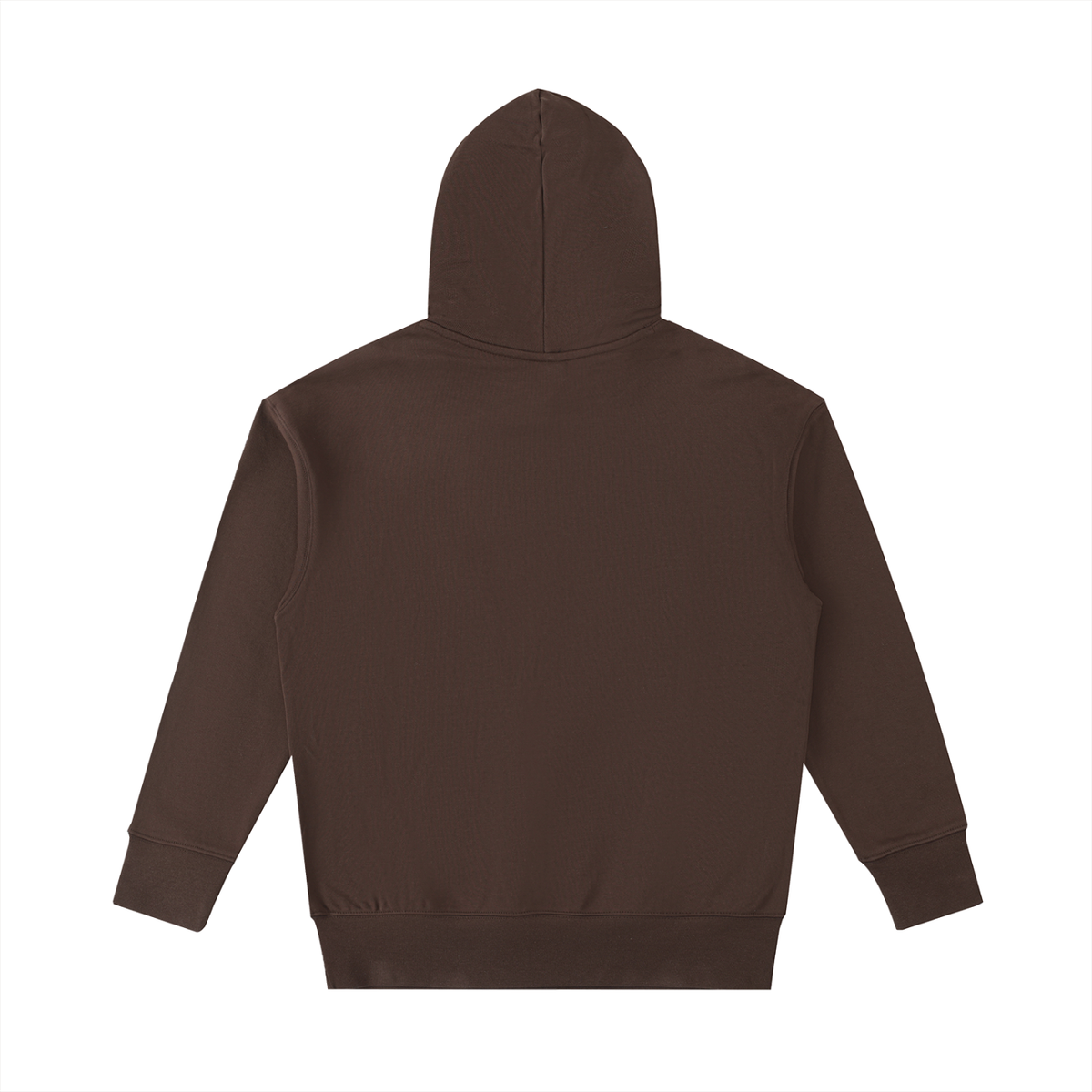 Unisex Essential Heavyweight Cotton Hoodie in coffee, alternate angle