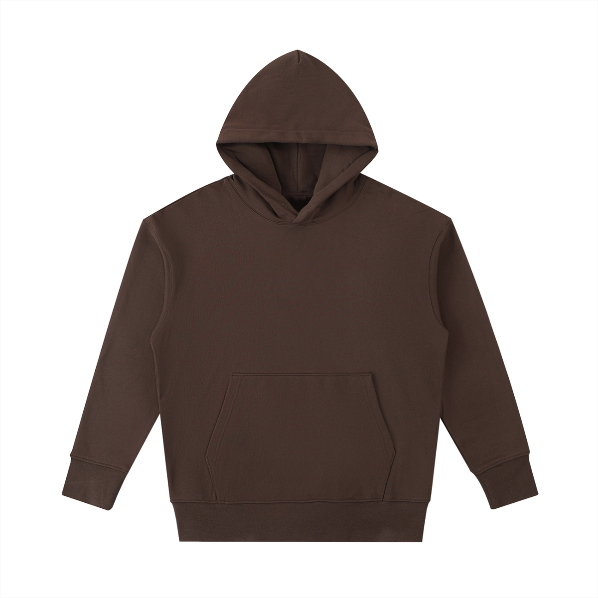 Unisex Essential Heavyweight Cotton Hoodie in coffee
