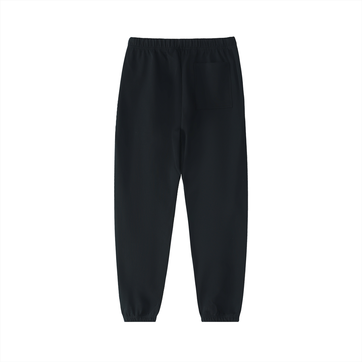 Unisex Essential Heavyweight Cotton Sweatpants in black, alternate angle