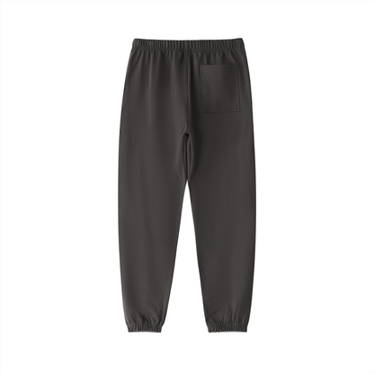 Unisex Essential Heavyweight Cotton Sweatpants in dark gray, alternate angle