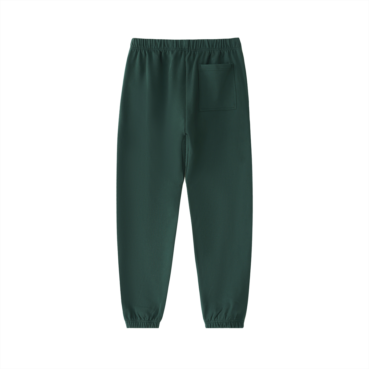 Unisex Essential Heavyweight Cotton Sweatpants in retro green, alternate angle