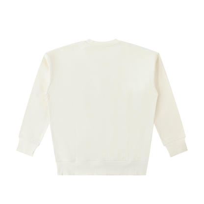 Unisex Essential Heavyweight Cotton Sweatshirt in apricot, alternate angle