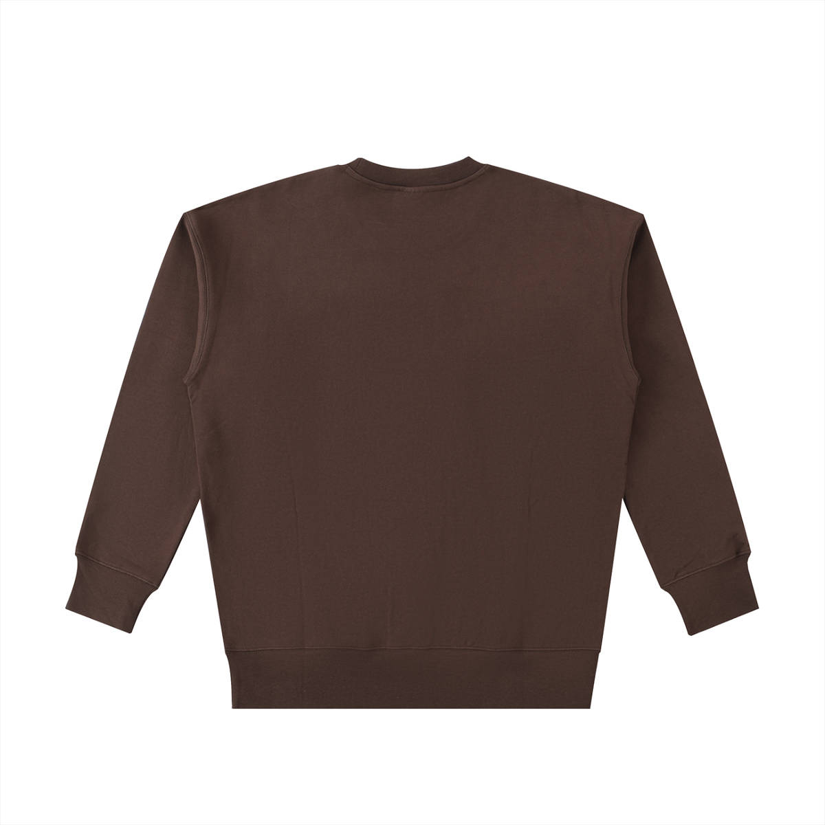 Unisex Essential Heavyweight Cotton Sweatshirt in coffee, alternate angle