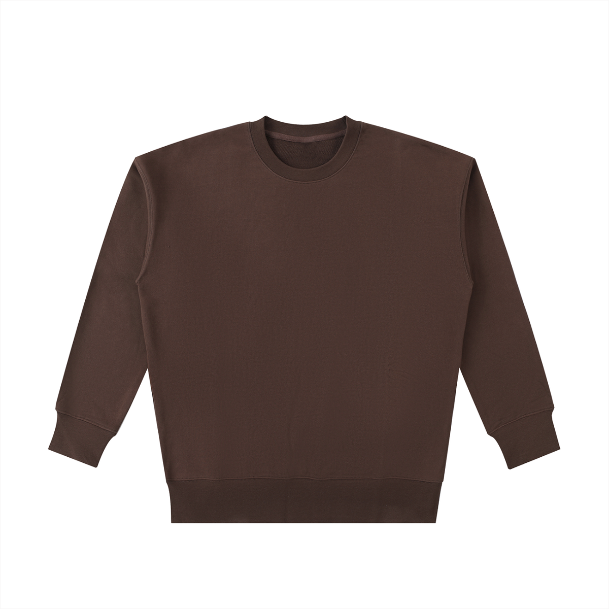 Unisex Essential Heavyweight Cotton Sweatshirt in coffee