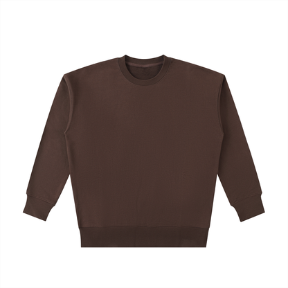 Unisex Essential Heavyweight Cotton Sweatshirt in coffee