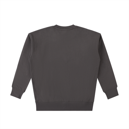 Unisex Essential Heavyweight Cotton Sweatshirt in dark gray, alternate angle