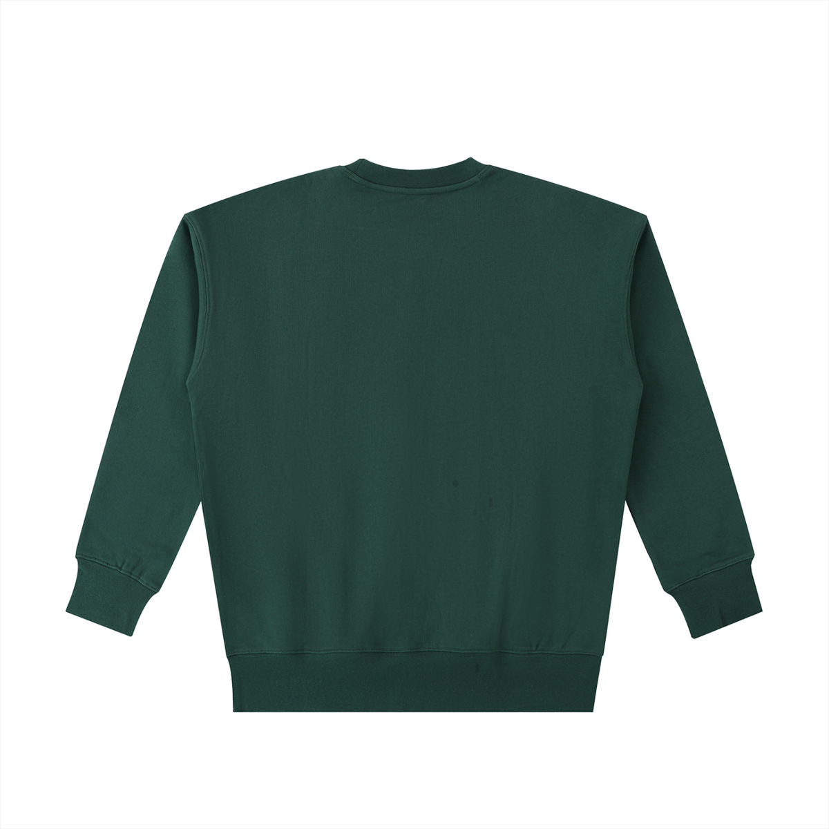 Unisex Essential Heavyweight Cotton Sweatshirt in retro green, alternate angle