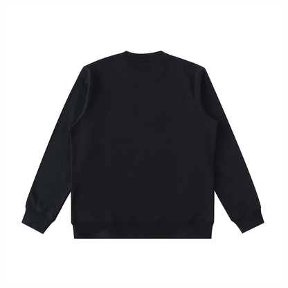 Unisex Essential Heavyweight Crewneck Sweatshirt in black, alternate angle