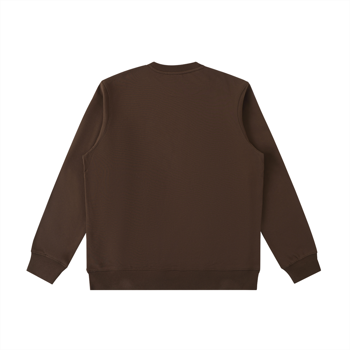 Unisex Essential Heavyweight Crewneck Sweatshirt in coffee, alternate angle
