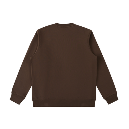 Unisex Essential Heavyweight Crewneck Sweatshirt in coffee, alternate angle