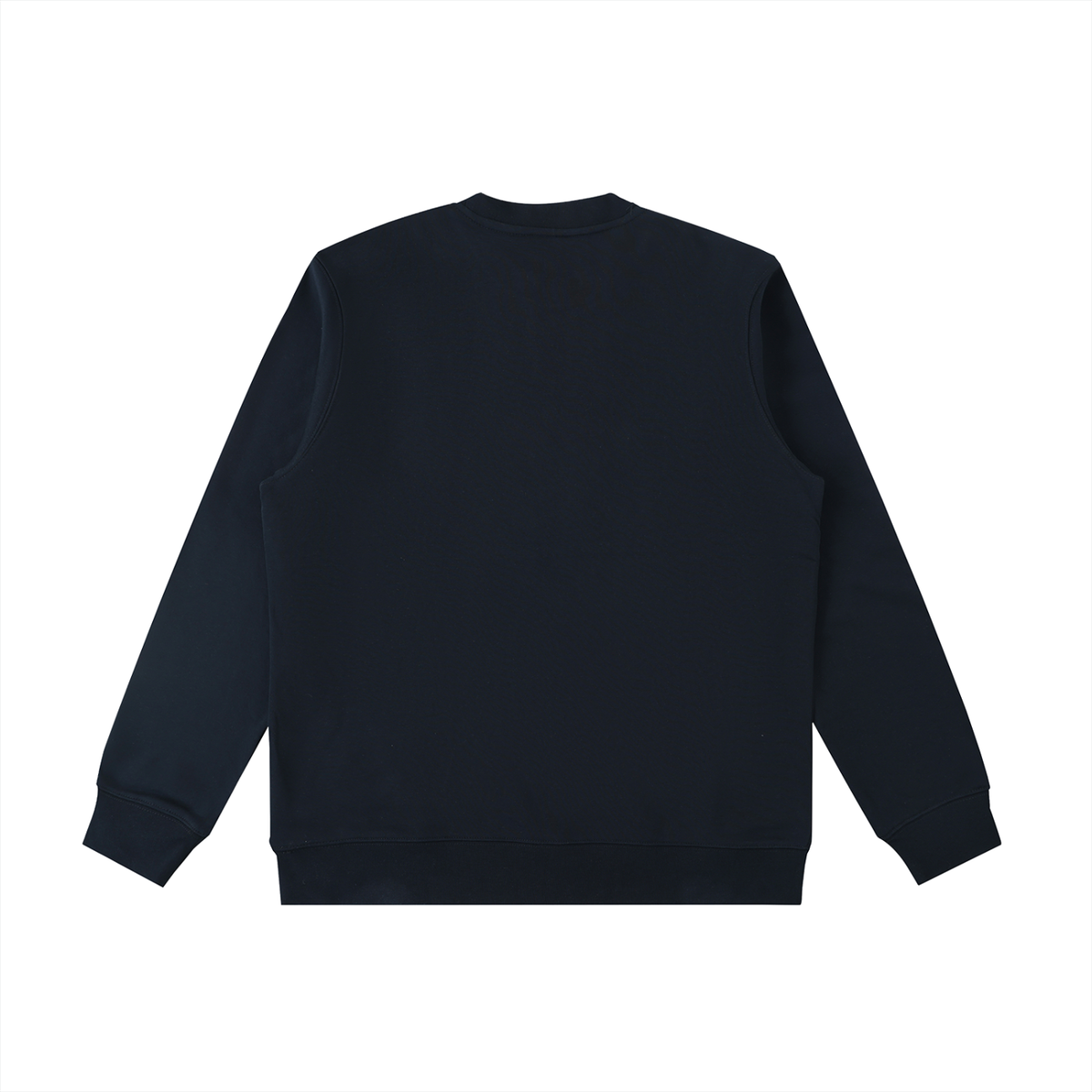 Unisex Essential Heavyweight Crewneck Sweatshirt in dark blue, alternate angle
