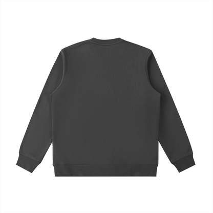 Unisex Essential Heavyweight Crewneck Sweatshirt in dark gray, alternate angle