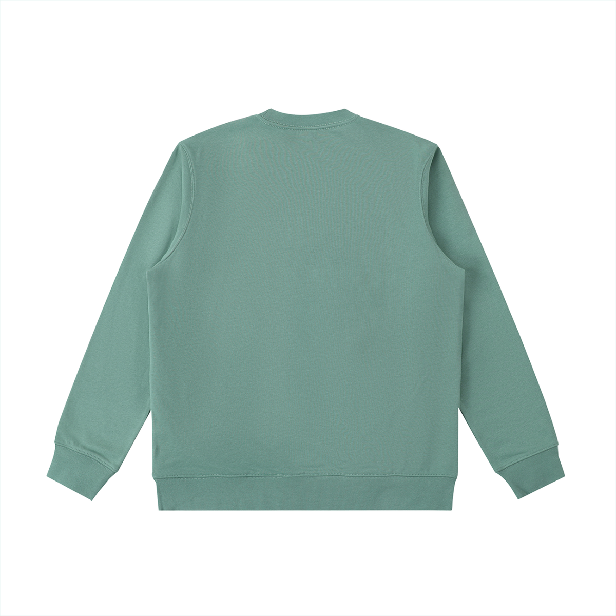 Unisex Essential Heavyweight Crewneck Sweatshirt in dark green, alternate angle