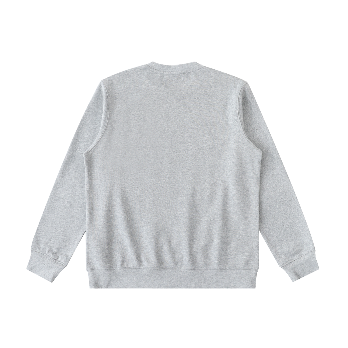 Unisex Essential Heavyweight Crewneck Sweatshirt in flower gray, alternate angle