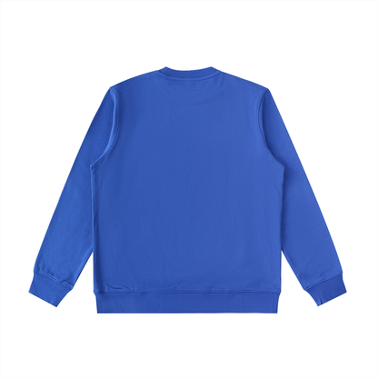 Unisex Essential Heavyweight Crewneck Sweatshirt in royal blue, alternate angle