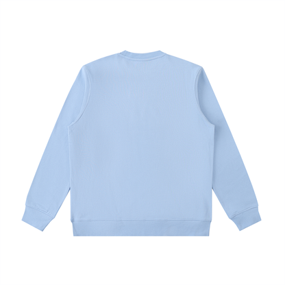 Unisex Essential Heavyweight Crewneck Sweatshirt in sky blue, alternate angle